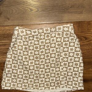 Altar'd State Cream White Mini Skirt
